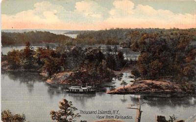 View from Palisades Thousand Islands, New York Postcard