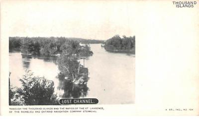 Lost Channel Thousand Islands, New York Postcard