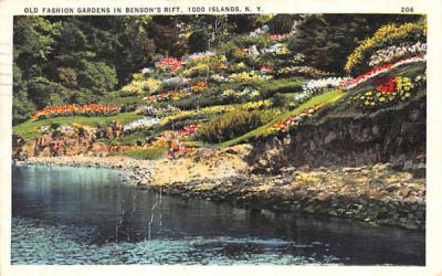 Old Fashion Gardens Thousand Islands, New York Postcard