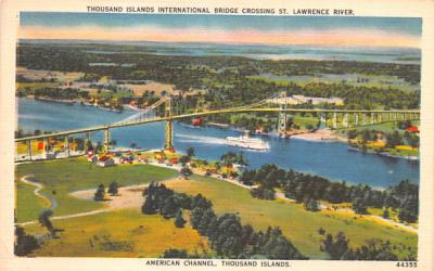 Thousand Island International Bridge Thousand Islands, New York Postcard