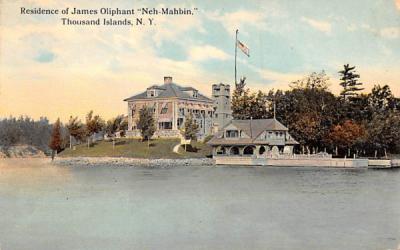 Residence of James Oliphant Neh-Mahbin Thousand Islands, New York Postcard