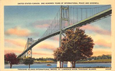 Thousand Islands International Bridge New York Postcard