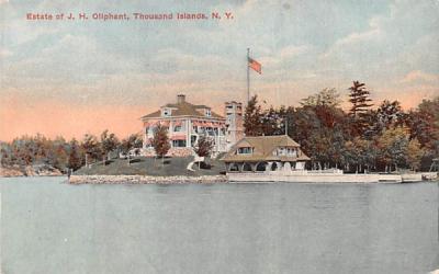 Estate of JH Oliphant Thousand Islands, New York Postcard