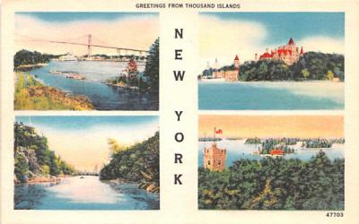 Greetings From Thousand Islands, New York Postcard