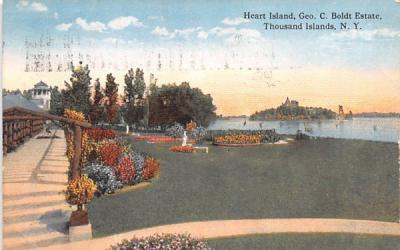 Heart Island Thousand Islands, New York Postcard