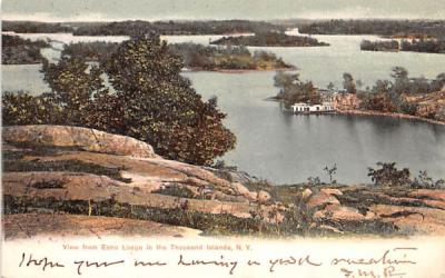 From Echo Lodge Thousand Islands, New York Postcard