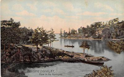 View in the Narrows Thousand Islands, New York Postcard