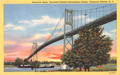 American Span Thousand Islands, New York Postcard
