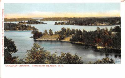 Canadian Channel Thousand Islands, New York Postcard