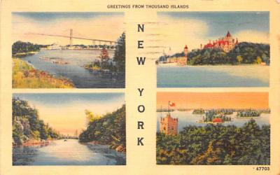 Greetings From Thousand Islands, New York Postcard