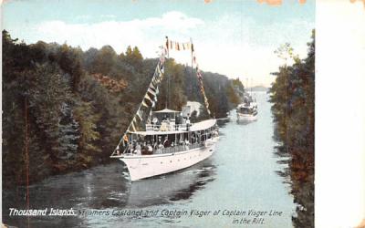 Steamers Castanet & Captain Visger Thousand Islands, New York Postcard