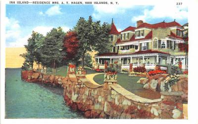 Ina Island Thousand Islands, New York Postcard
