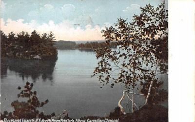 North from Fiddler's Elbow Thousand Islands, New York Postcard