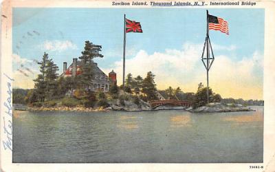 Zavikon Island Thousand Islands, New York Postcard