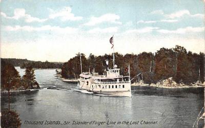 Str Islander of Folger Line Thousand Islands, New York Postcard