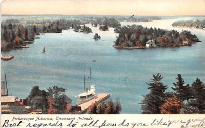 Picturesque America Thousand Islands, New York Postcard