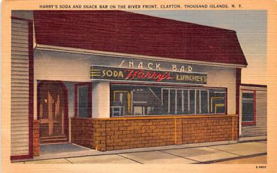 Harry's Soda & Snack Bar Thousand Islands, New York Postcard
