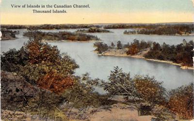 Islands in the Canadian Channel Thousand Islands, New York Postcard