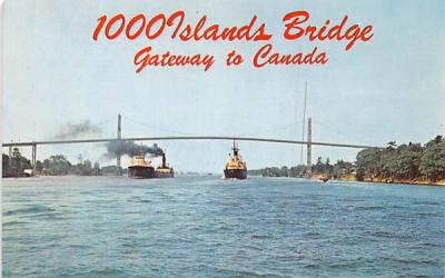 Thousand Island Bridge Thousand Islands, New York Postcard
