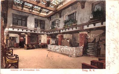 Interior of Rensselear Inn Troy, New York Postcard