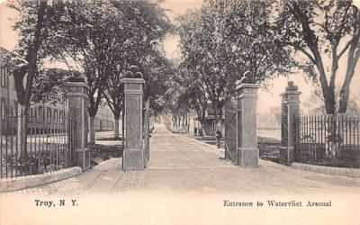 Entrance to Watervliet Arsenal Troy, New York Postcard