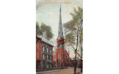 Fifth Avenue Presbyterian Church Troy, New York Postcard
