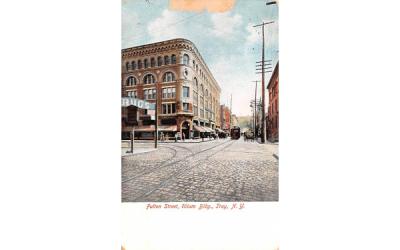 Fulton Street Troy, New York Postcard