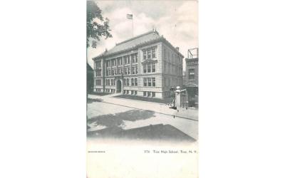 Troy High School New York Postcard