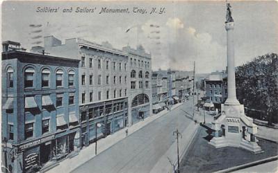 Soldiers' & Sailors' Monument Troy, New York Postcard