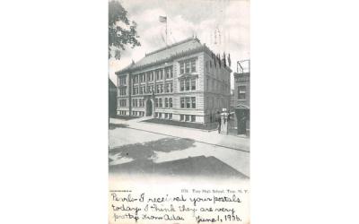 Troy High School New York Postcard