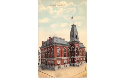 City Hall Troy, New York Postcard