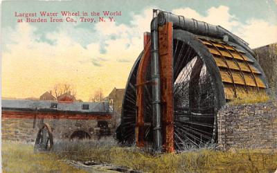 Largest Water Wheel in the World Troy, New York Postcard