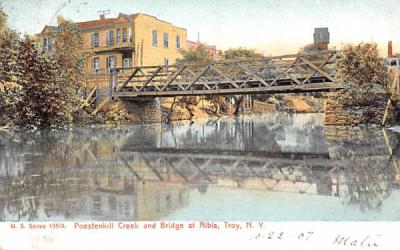 Poestenkill Creek & Bridge Troy, New York Postcard