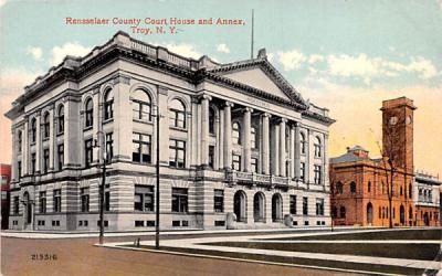 Rensselaer County Court House Troy, New York Postcard