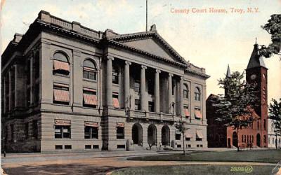 County Court House Troy, New York Postcard