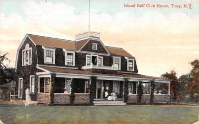 Island Golf Club House Troy, New York Postcard