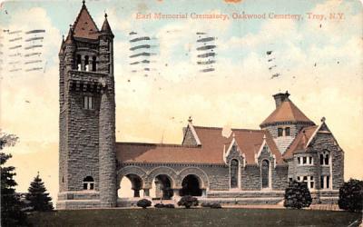 Earl Memorial Crematory Troy, New York Postcard