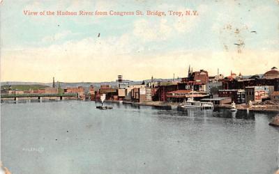 Hudson River Troy, New York Postcard