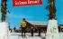Ski School Entrance Turin, New York Postcard