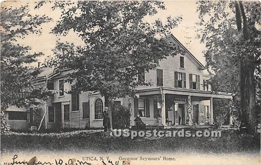 Governor Seymours' Home - Utica, New York NY Postcard