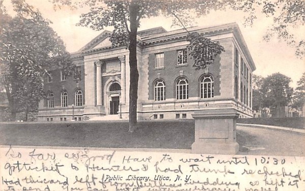 Public Library Utica, New York Postcard