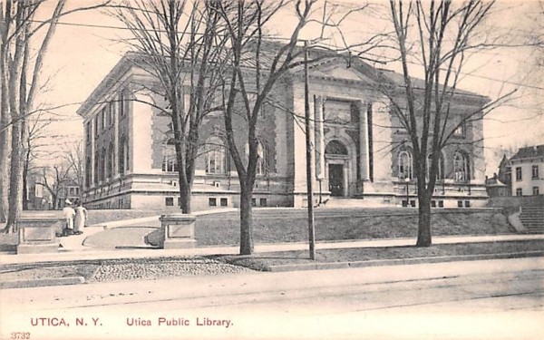 Utica Public Library New York Postcard