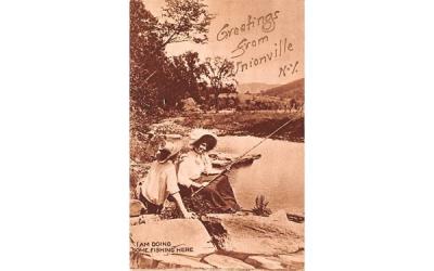 Some Fishing Unionville, New York Postcard