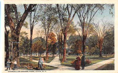 Chancellor Square Park Utica, New York Postcard