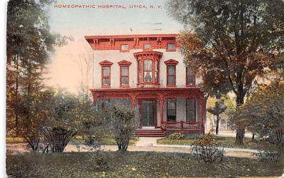 Homeopathic Hospital Utica, New York Postcard