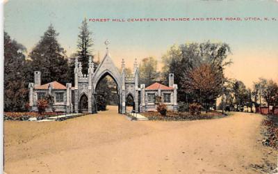 Forest Hill Cemtery Utica, New York Postcard