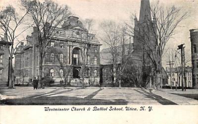 Westminster Church & Balliol School Utica, New York Postcard