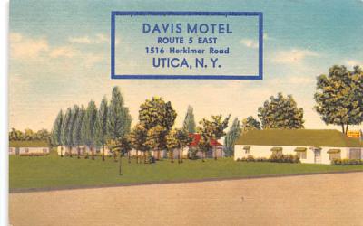 Davis Motel Utica, New York Postcard