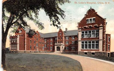 St Luke's Hospital Utica, New York Postcard