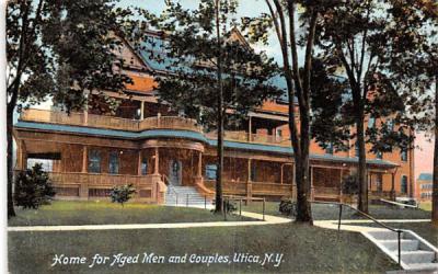 Home for Aged Men & Couples Utica, New York Postcard